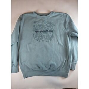 Love In Faith XL Sweatshirt‎ Blue Amazing Grace